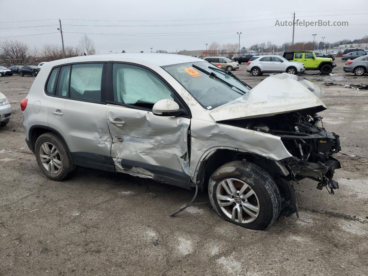 2013 Volkswagen Tiguan S Silver vin: WVGBV7AX0DW533723