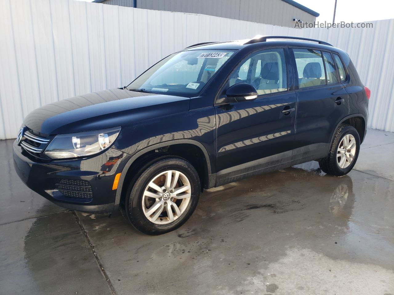 2016 Volkswagen Tiguan S Black vin: WVGBV7AX0GW535816