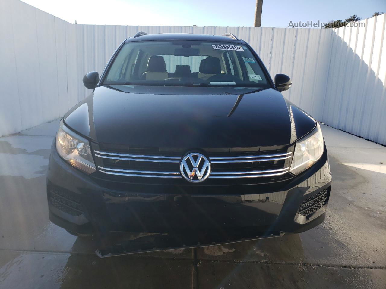 2016 Volkswagen Tiguan S Black vin: WVGBV7AX0GW535816