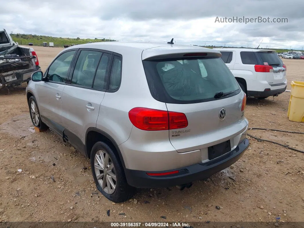 2018 Volkswagen Tiguan Limited 2.0t Silver vin: WVGBV7AX0JK000595