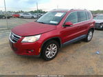 2010 Volkswagen Tiguan Se W/leather Red vin: WVGBV7AX1AW000677