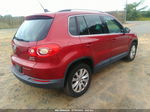 2010 Volkswagen Tiguan Se W/leather Red vin: WVGBV7AX1AW000677