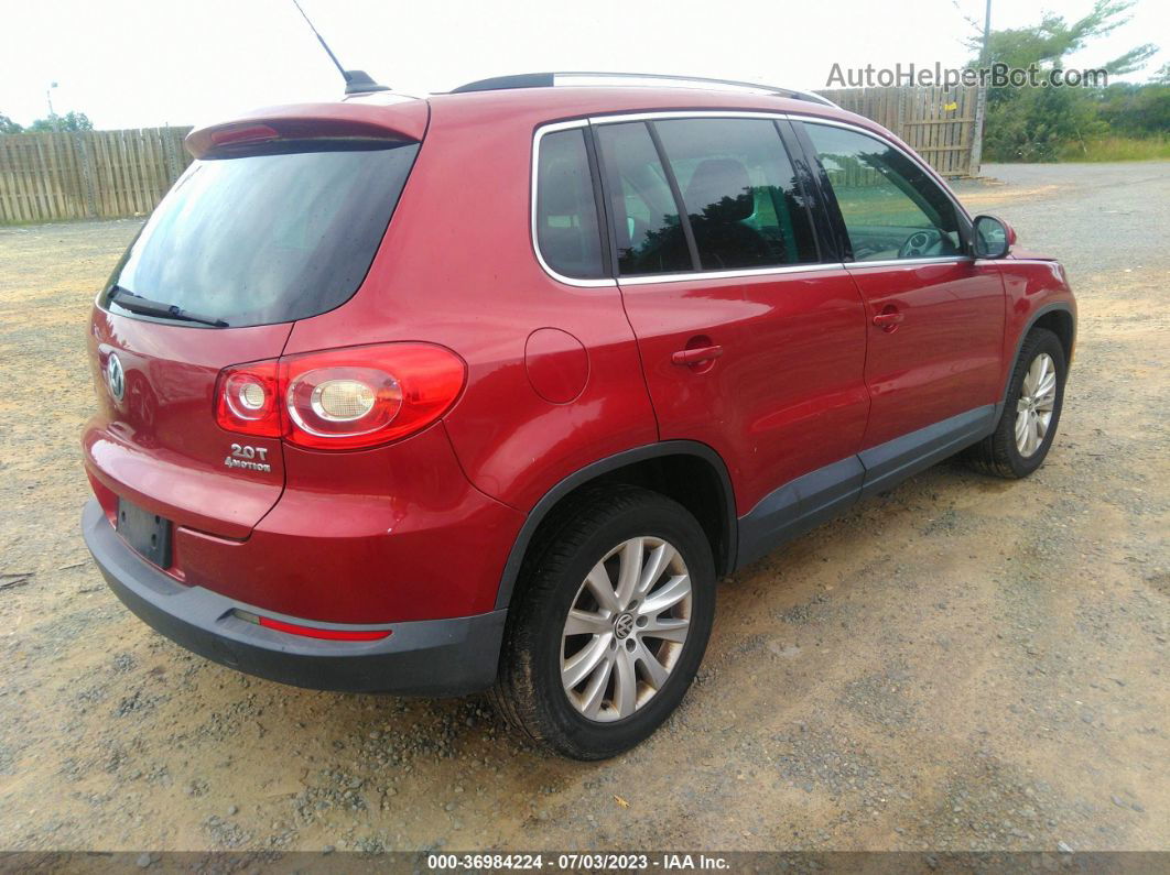 2010 Volkswagen Tiguan Se W/leather Red vin: WVGBV7AX1AW000677