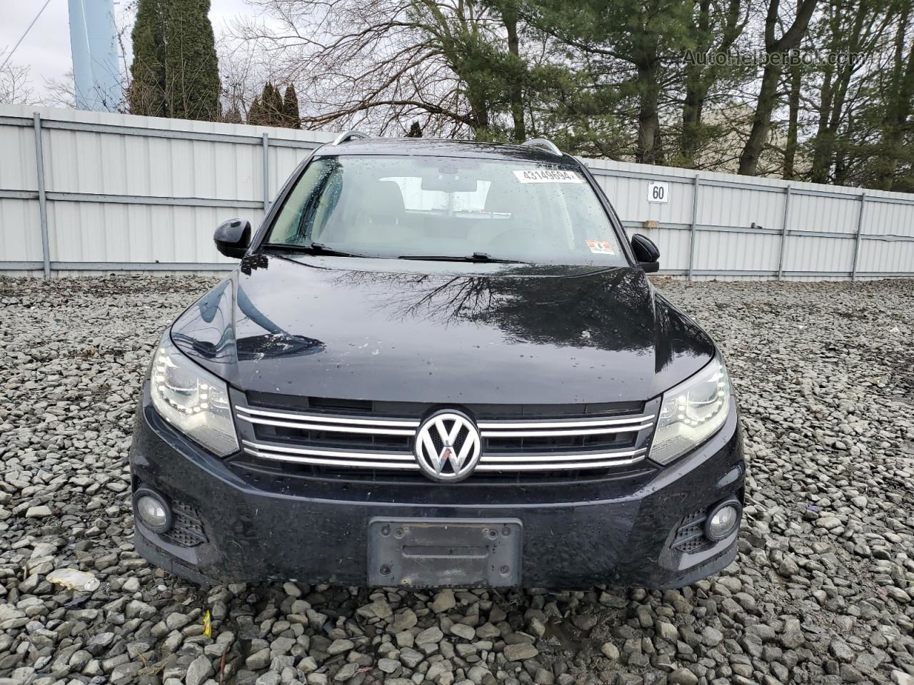 2013 Volkswagen Tiguan S Black vin: WVGBV7AX1DW550059