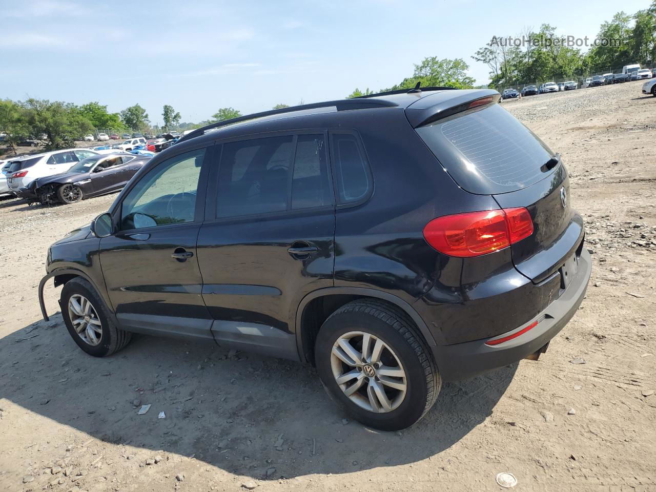 2016 Volkswagen Tiguan S Black vin: WVGBV7AX1GW540006