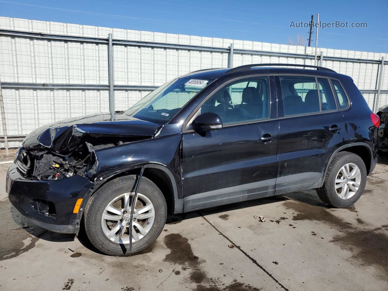 2016 Volkswagen Tiguan S Black vin: WVGBV7AX1GW600236