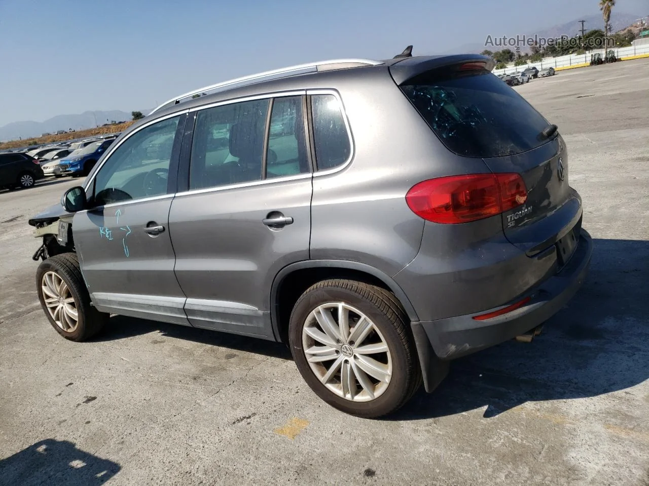 2016 Volkswagen Tiguan S Gray vin: WVGBV7AX1GW607199