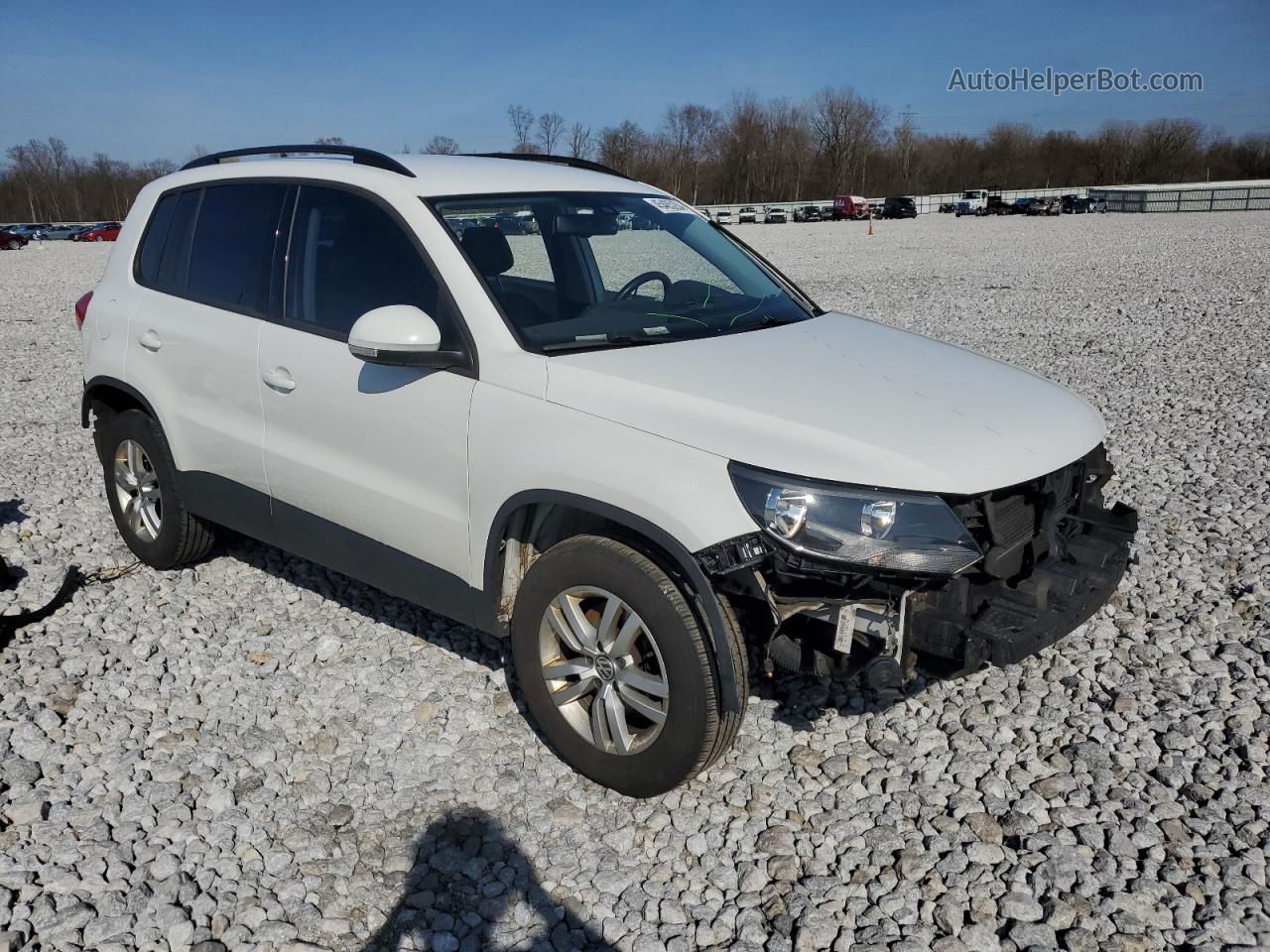 2017 Volkswagen Tiguan S White vin: WVGBV7AX1HK012104