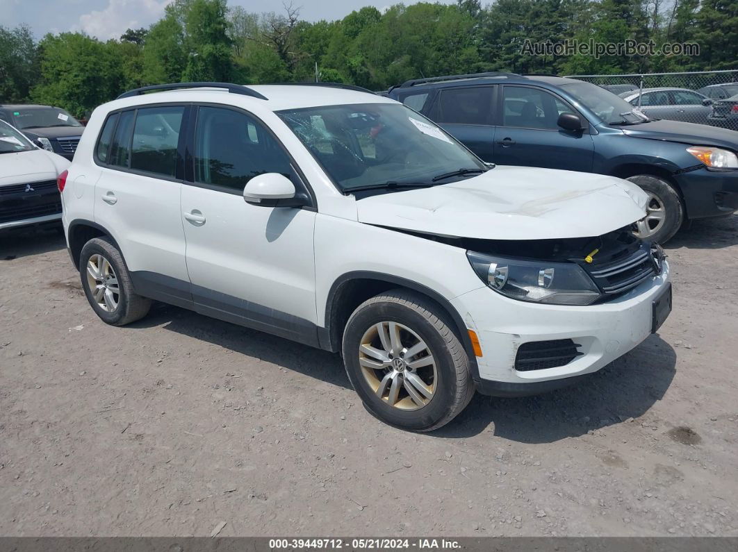 2017 Volkswagen Tiguan 2.0t/2.0t S White vin: WVGBV7AX1HK022423