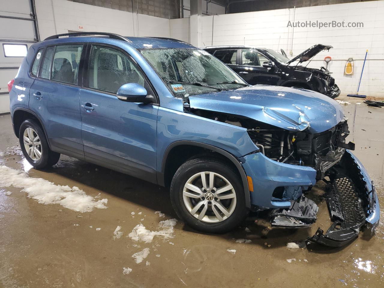 2017 Volkswagen Tiguan S Blue vin: WVGBV7AX1HK030232