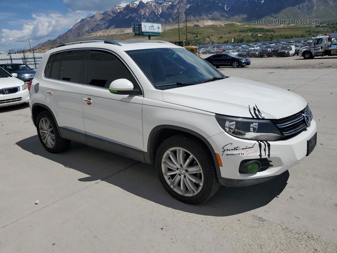 2013 Volkswagen Tiguan S White vin: WVGBV7AX2DW504482