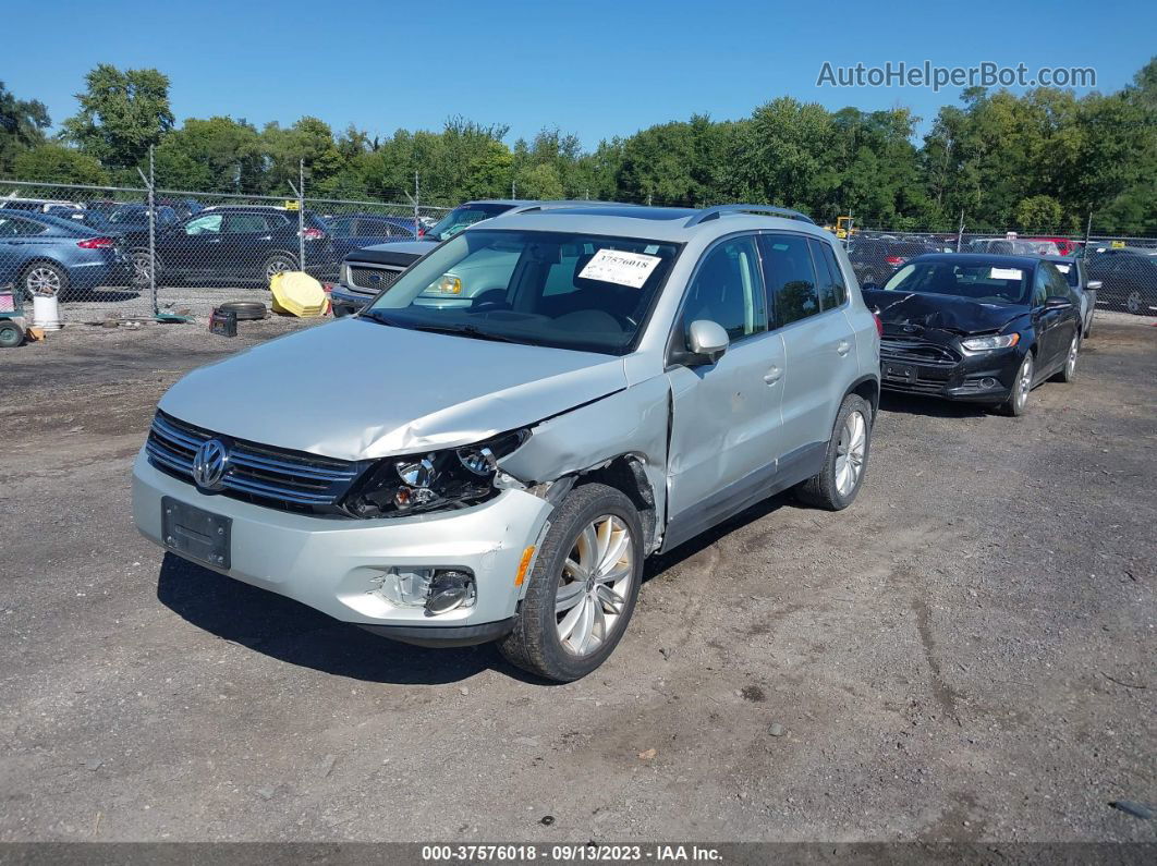 2013 Volkswagen Tiguan Se W/sunroof & Nav Silver vin: WVGBV7AX2DW543136