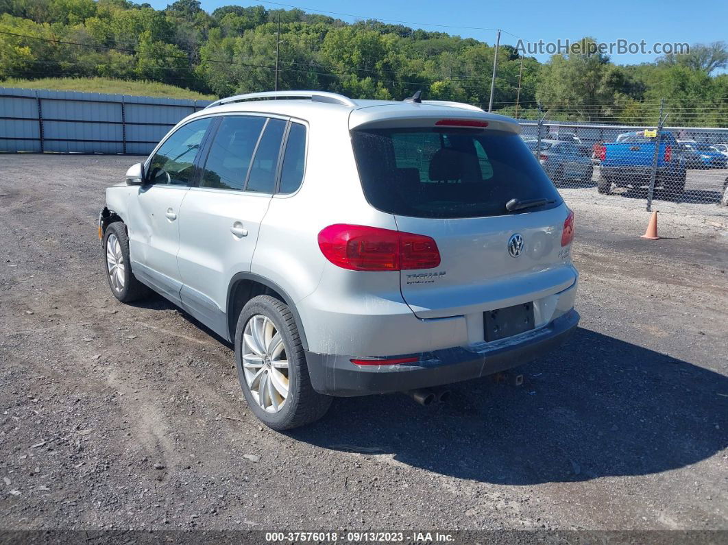 2013 Volkswagen Tiguan Se W/sunroof & Nav Silver vin: WVGBV7AX2DW543136