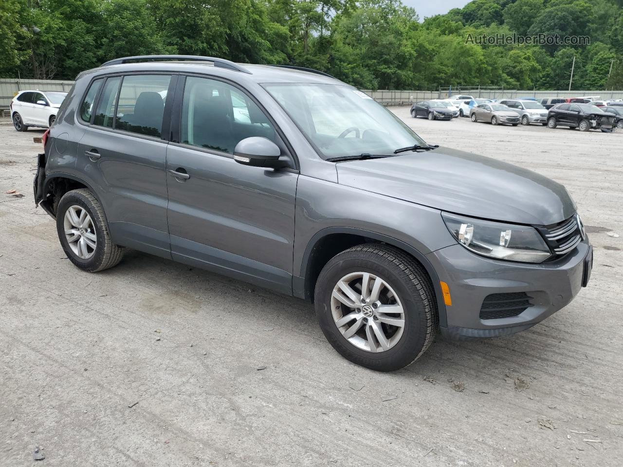 2016 Volkswagen Tiguan S Charcoal vin: WVGBV7AX2GW523554