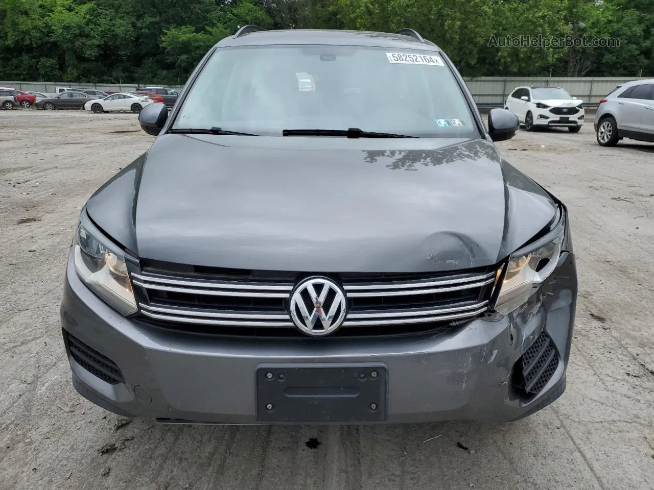 2016 Volkswagen Tiguan S Charcoal vin: WVGBV7AX2GW523554