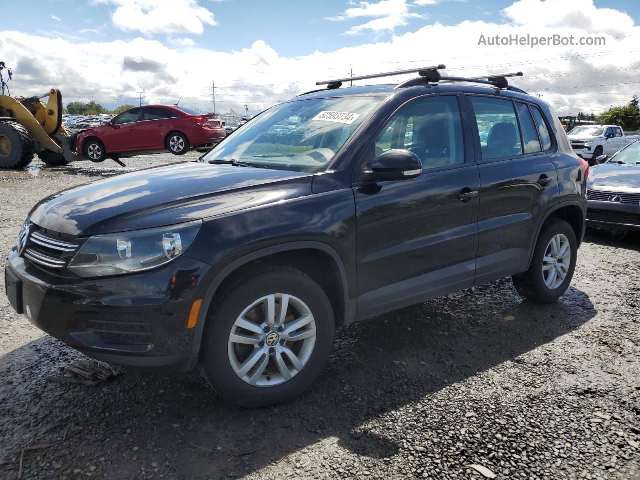 2016 Volkswagen Tiguan S Black vin: WVGBV7AX2GW567800