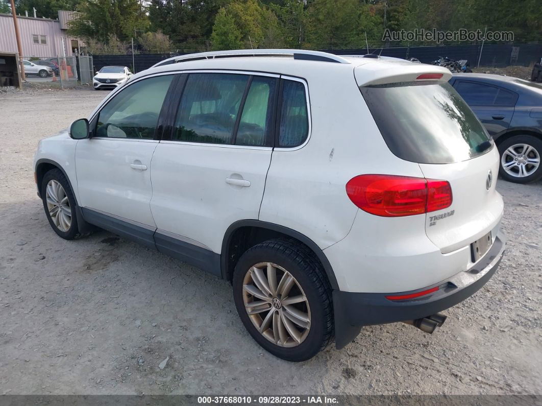 2016 Volkswagen Tiguan Se White vin: WVGBV7AX2GW617482