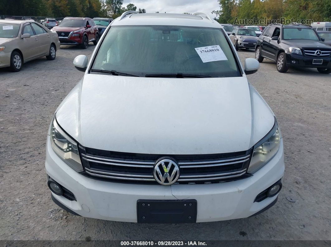 2016 Volkswagen Tiguan Se White vin: WVGBV7AX2GW617482