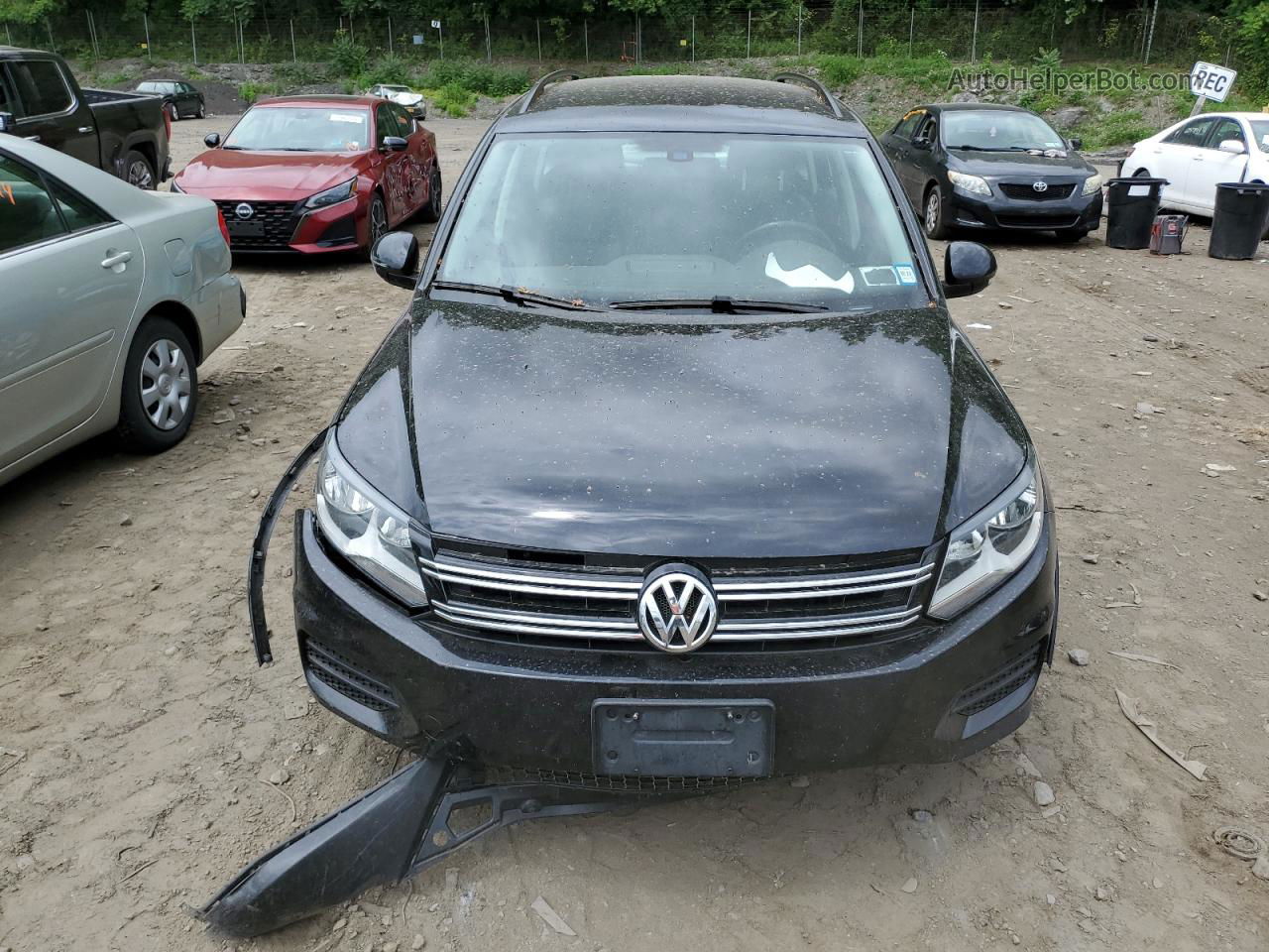 2016 Volkswagen Tiguan S Black vin: WVGBV7AX2GW617658