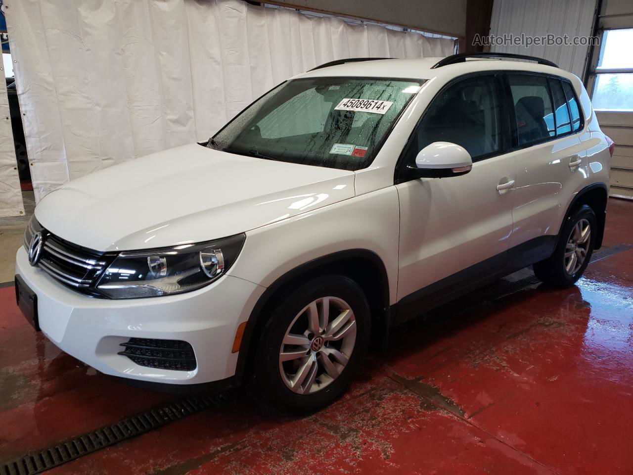 2017 Volkswagen Tiguan S White vin: WVGBV7AX2HK000415