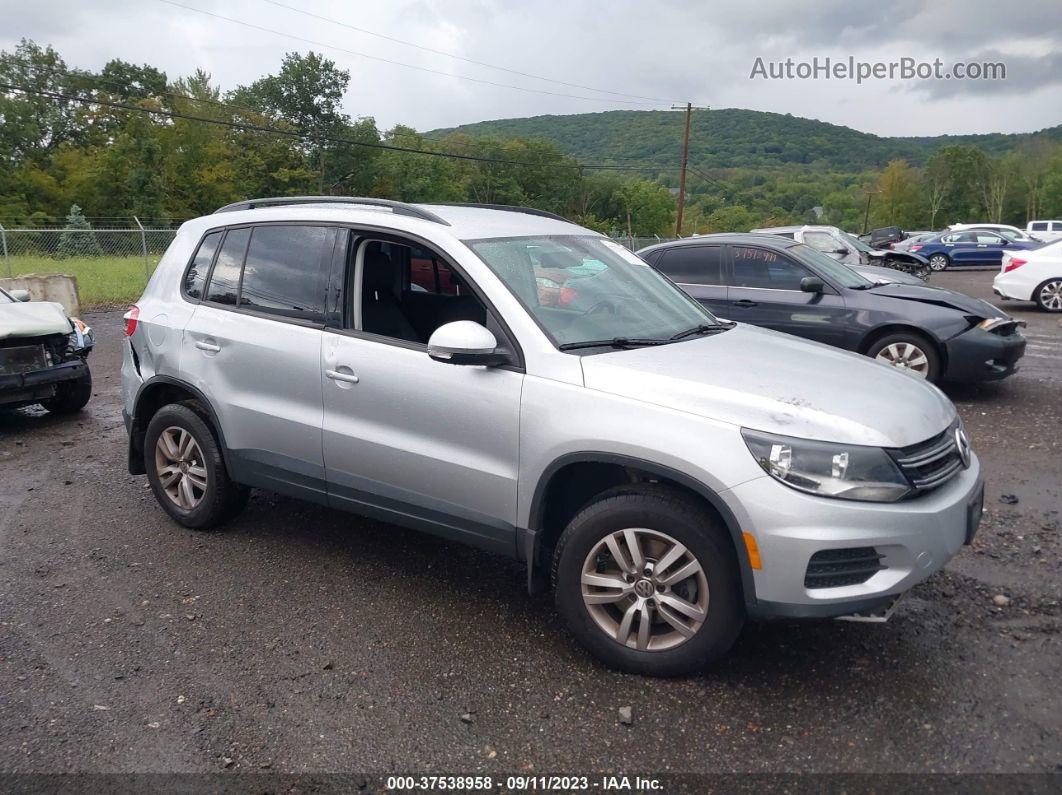 2017 Volkswagen Tiguan S Silver vin: WVGBV7AX2HW511812