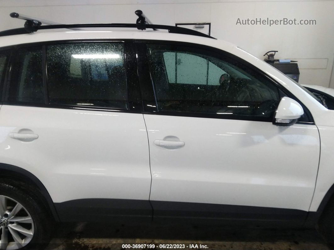 2018 Volkswagen Tiguan Limited   White vin: WVGBV7AX2JK004731