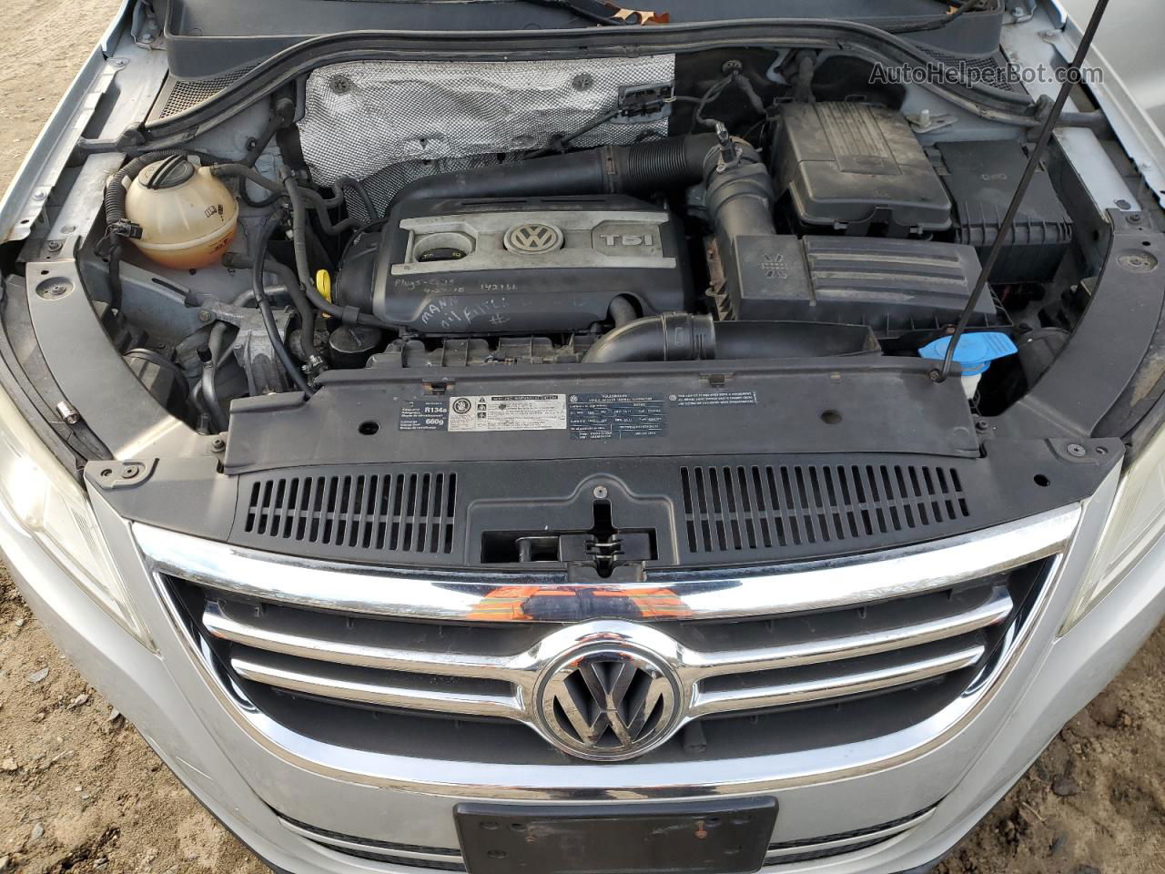 2010 Volkswagen Tiguan Se Silver vin: WVGBV7AX3AW000227