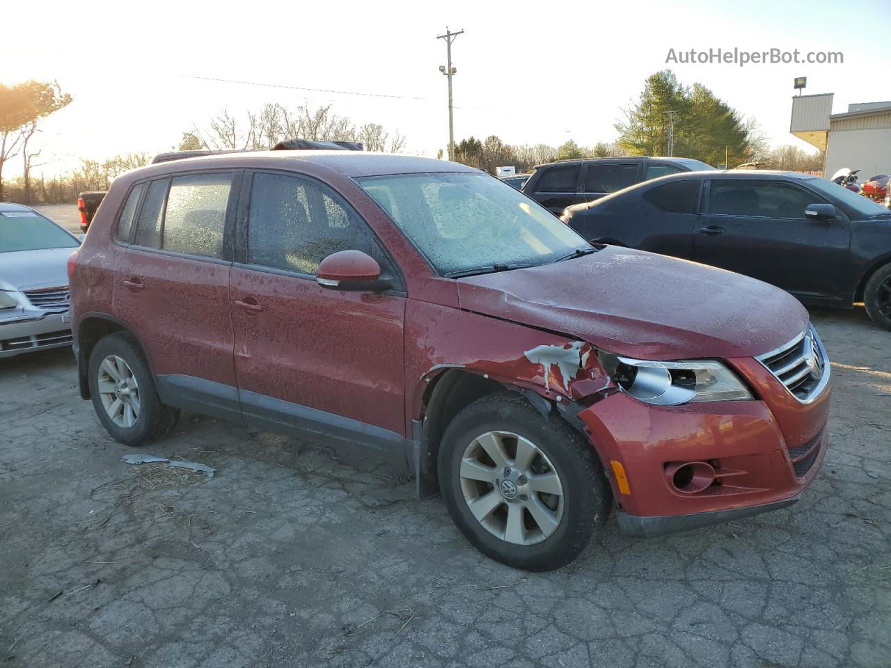 2010 Volkswagen Tiguan Se Red vin: WVGBV7AX3AW003774