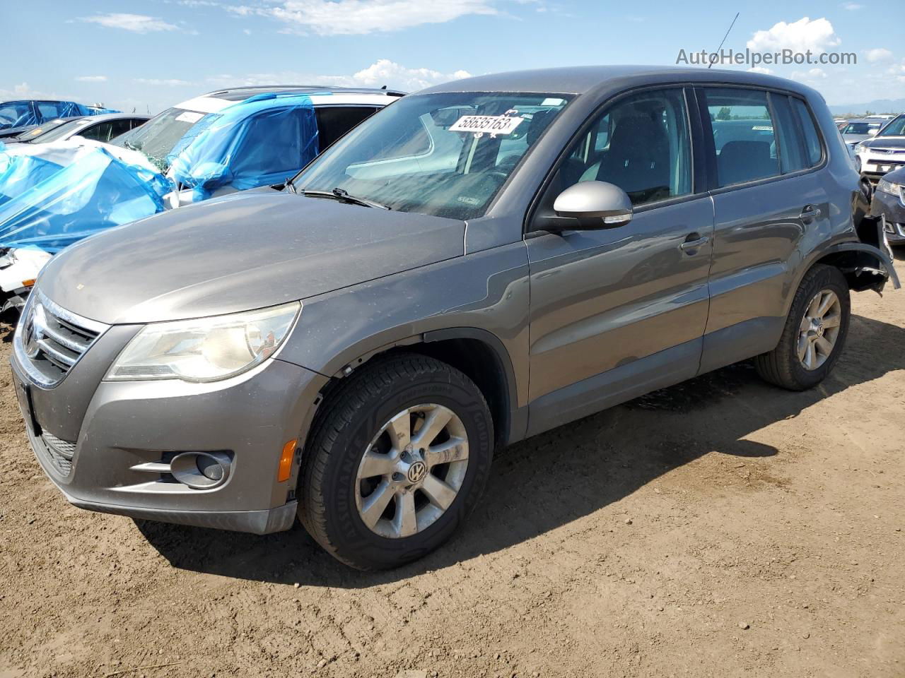 2010 Volkswagen Tiguan Se Серый vin: WVGBV7AX3AW534747