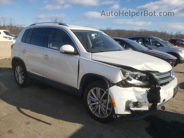 2013 Volkswagen Tiguan S White vin: WVGBV7AX3DW507889