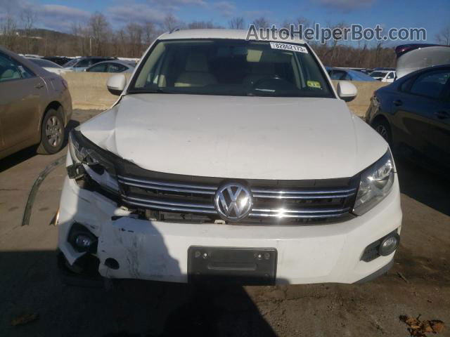 2013 Volkswagen Tiguan S White vin: WVGBV7AX3DW507889