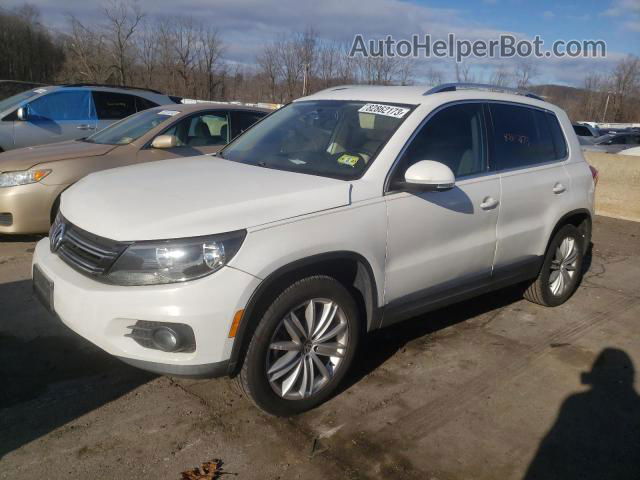 2013 Volkswagen Tiguan S White vin: WVGBV7AX3DW507889