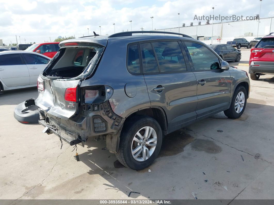 2016 Volkswagen Tiguan S Gray vin: WVGBV7AX3GW558443