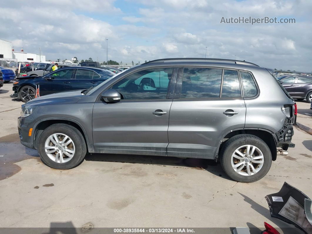 2016 Volkswagen Tiguan S Gray vin: WVGBV7AX3GW558443