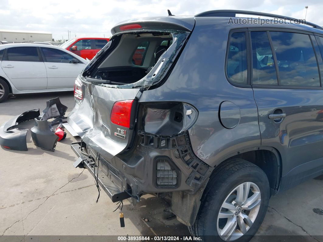 2016 Volkswagen Tiguan S Gray vin: WVGBV7AX3GW558443