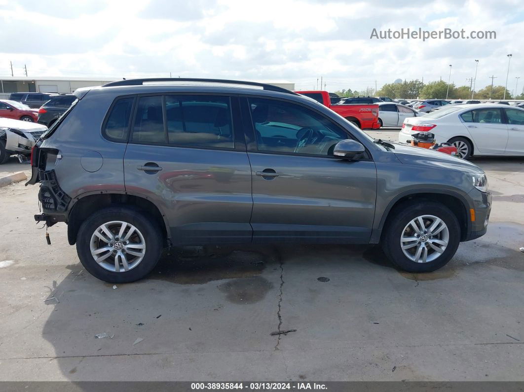 2016 Volkswagen Tiguan S Gray vin: WVGBV7AX3GW558443