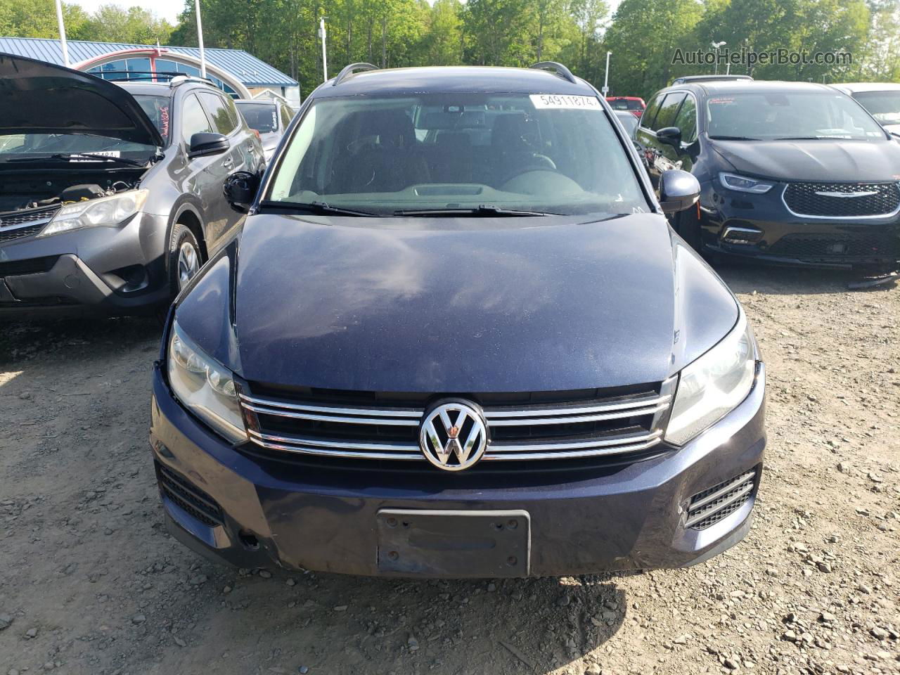 2016 Volkswagen Tiguan S Blue vin: WVGBV7AX3GW563402