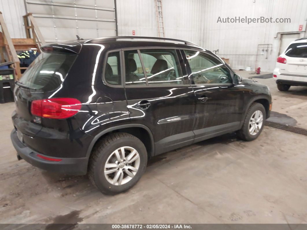 2016 Volkswagen Tiguan S Black vin: WVGBV7AX3GW577610