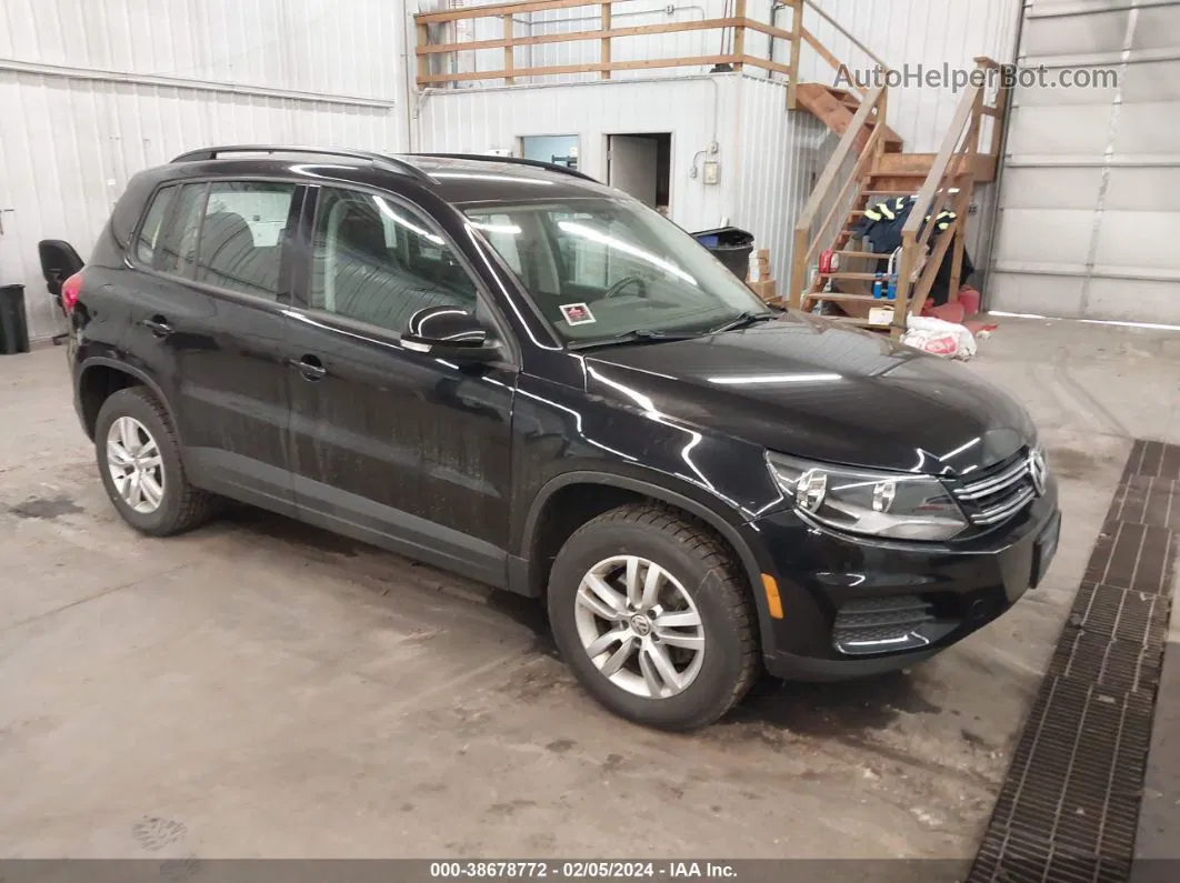 2016 Volkswagen Tiguan S Black vin: WVGBV7AX3GW577610