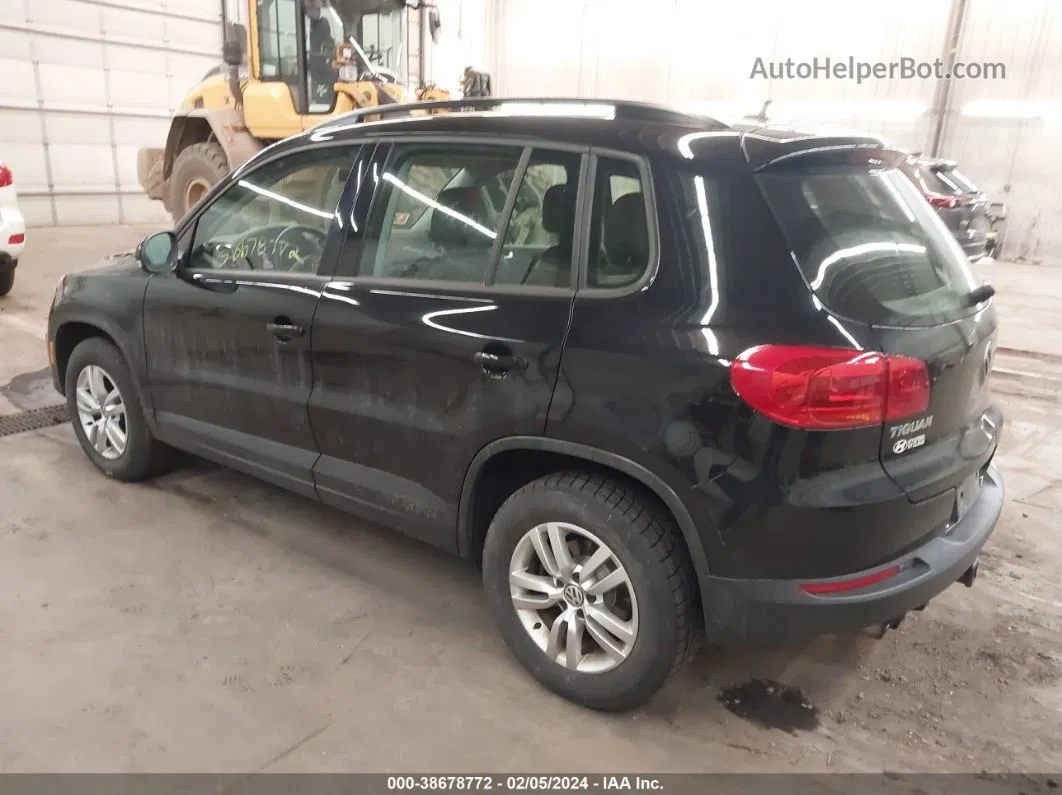 2016 Volkswagen Tiguan S Black vin: WVGBV7AX3GW577610