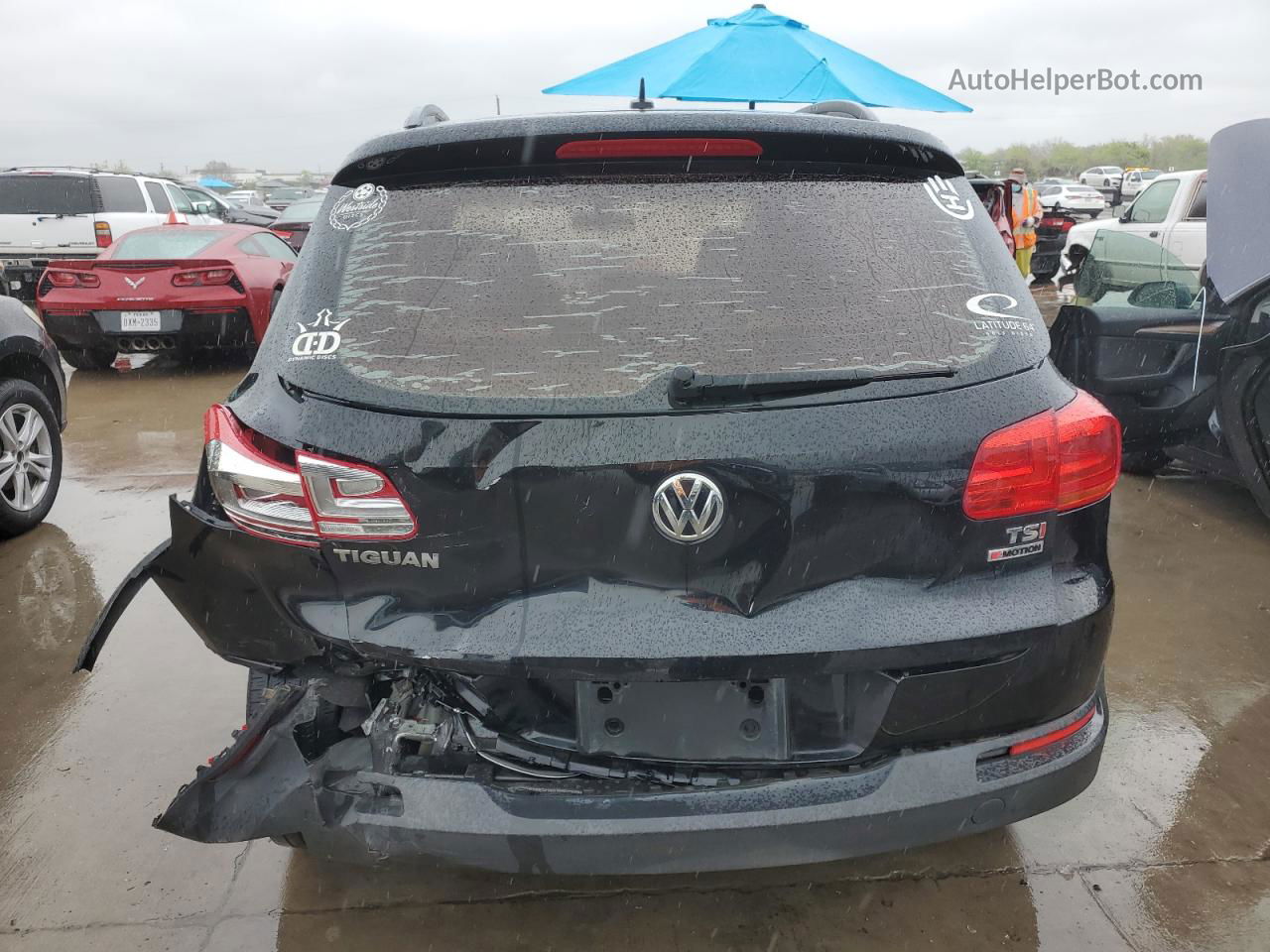 2016 Volkswagen Tiguan S Черный vin: WVGBV7AX3GW598375