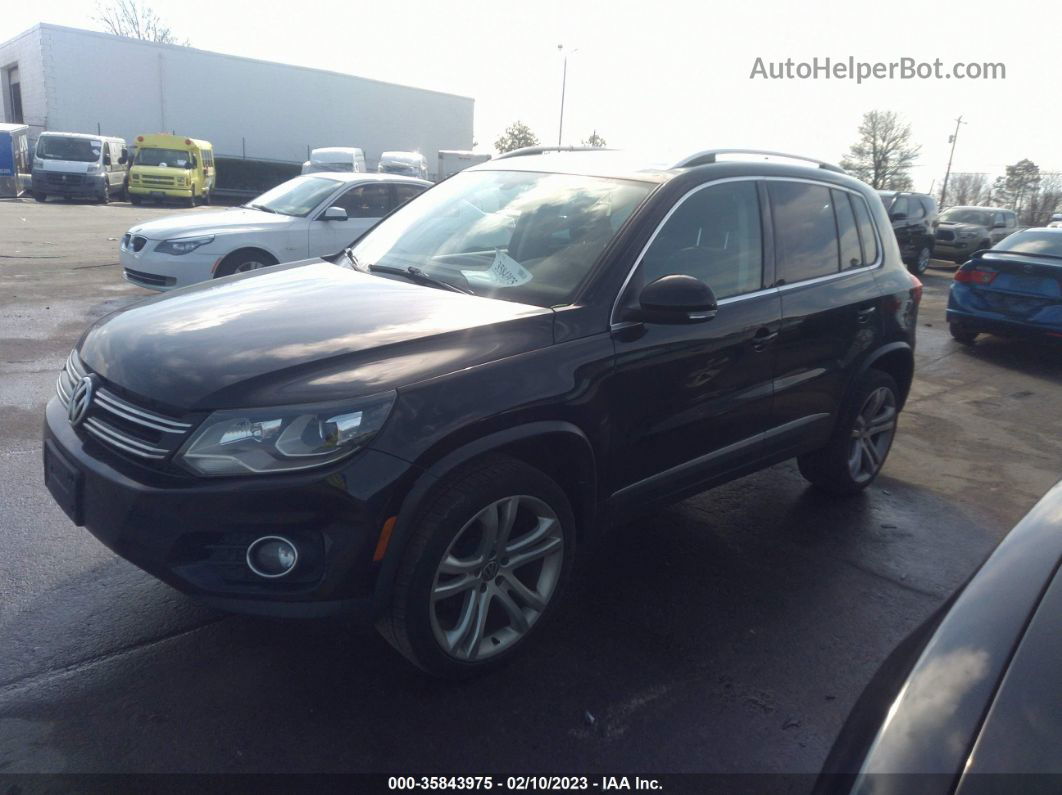 2016 Volkswagen Tiguan Sel Черный vin: WVGBV7AX3GW615109