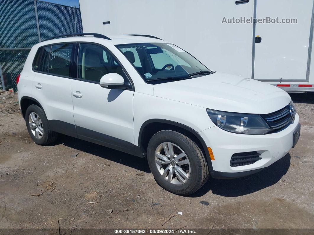 2017 Volkswagen Tiguan 2.0t/2.0t S White vin: WVGBV7AX3HK021659