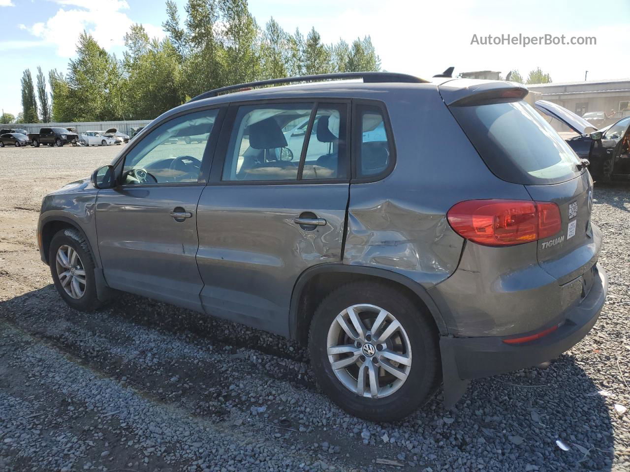 2017 Volkswagen Tiguan S Gray vin: WVGBV7AX3HK029647