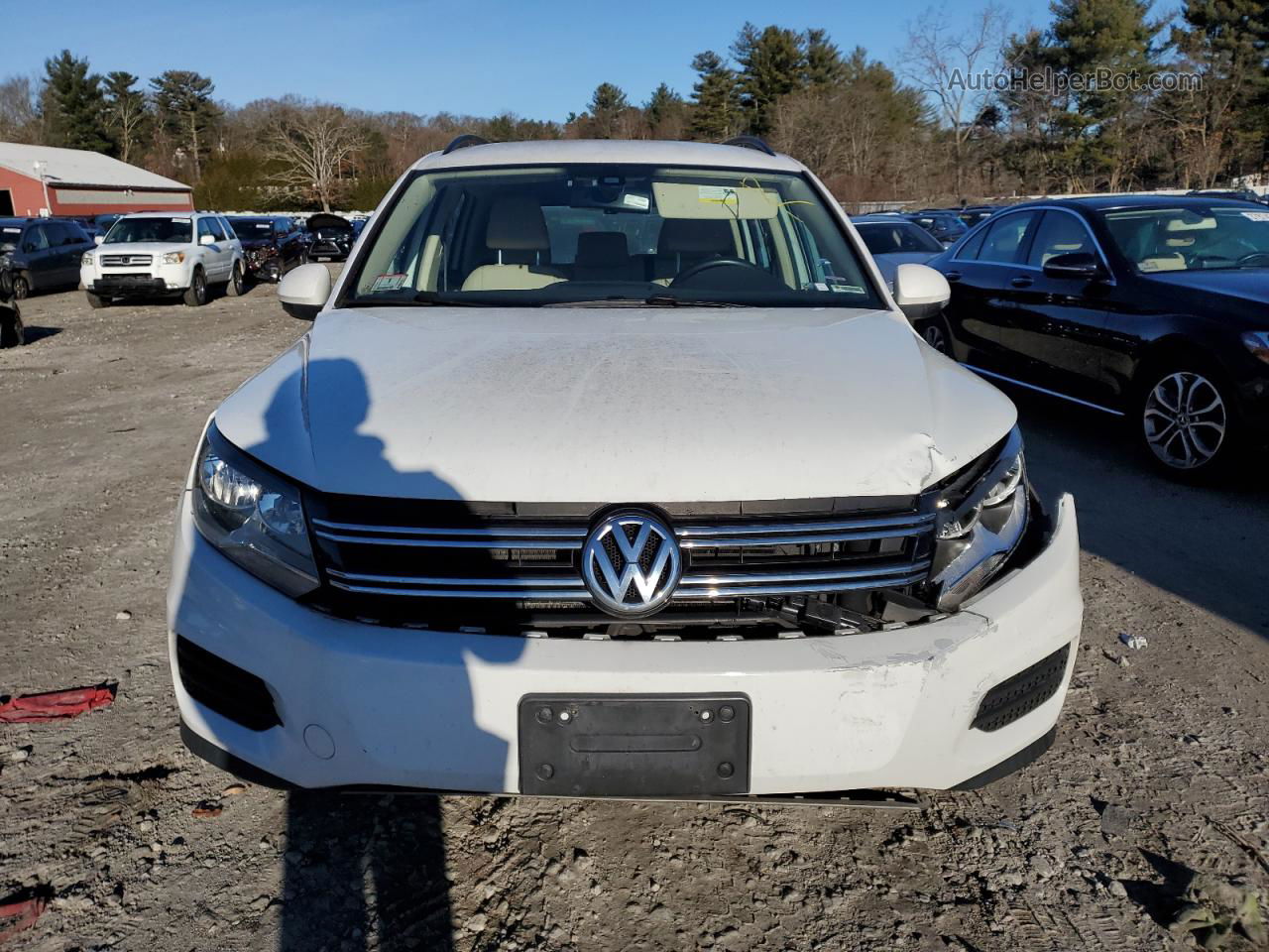 2017 Volkswagen Tiguan S White vin: WVGBV7AX3HW502102