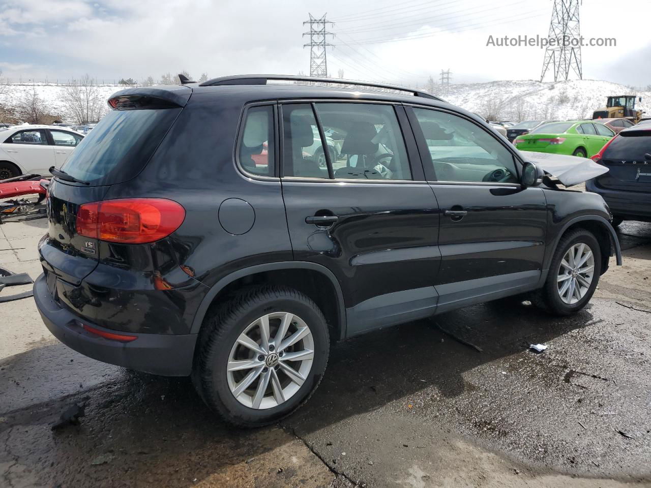 2018 Volkswagen Tiguan Limited  Черный vin: WVGBV7AX3JK003992