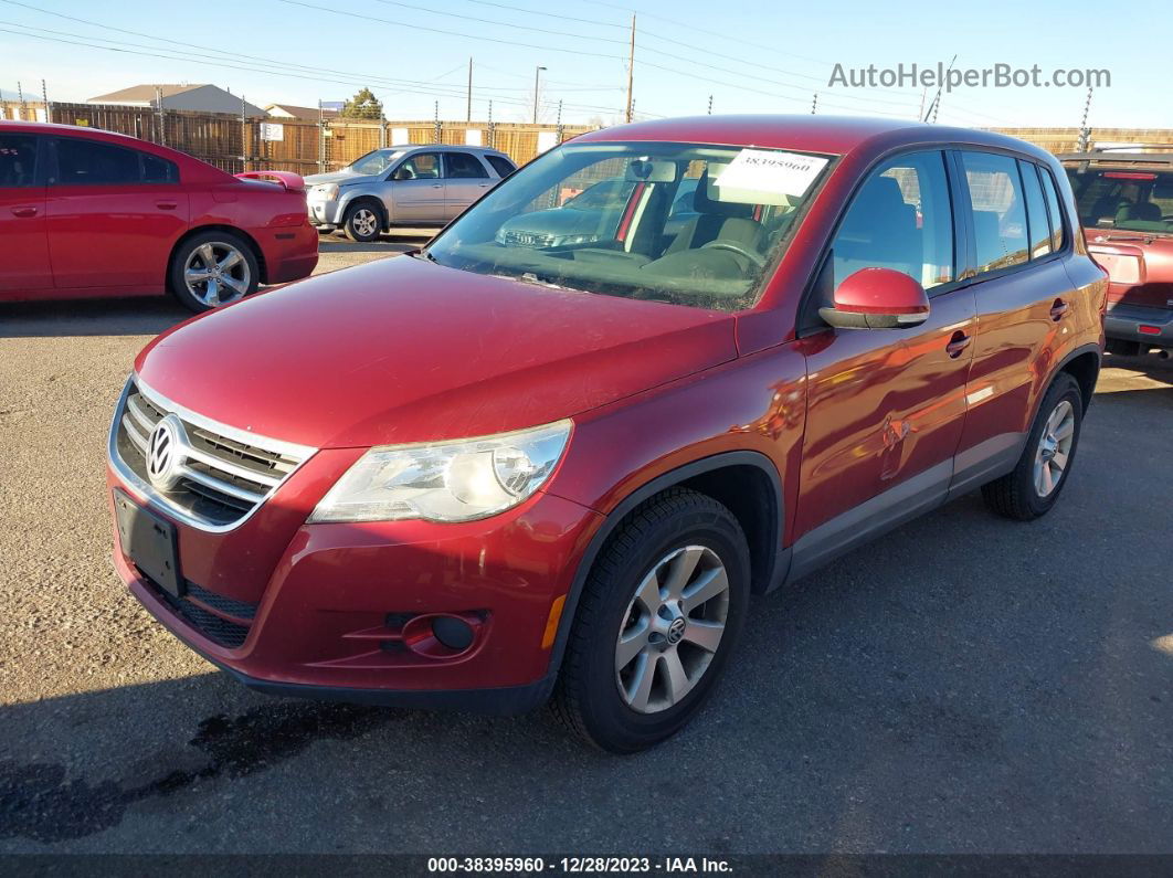 2010 Volkswagen Tiguan S Red vin: WVGBV7AX4AW003394