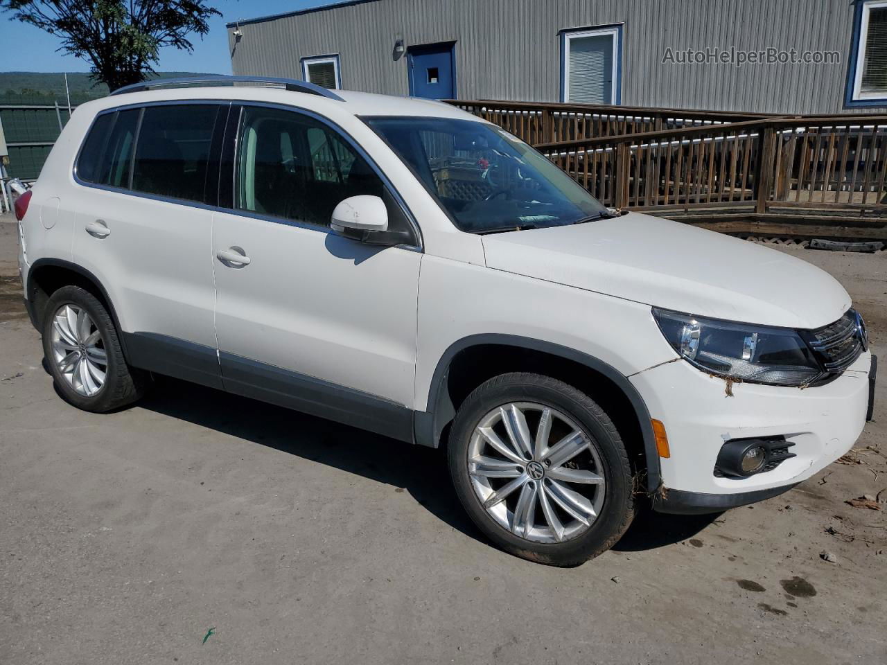 2013 Volkswagen Tiguan S White vin: WVGBV7AX4DW522871