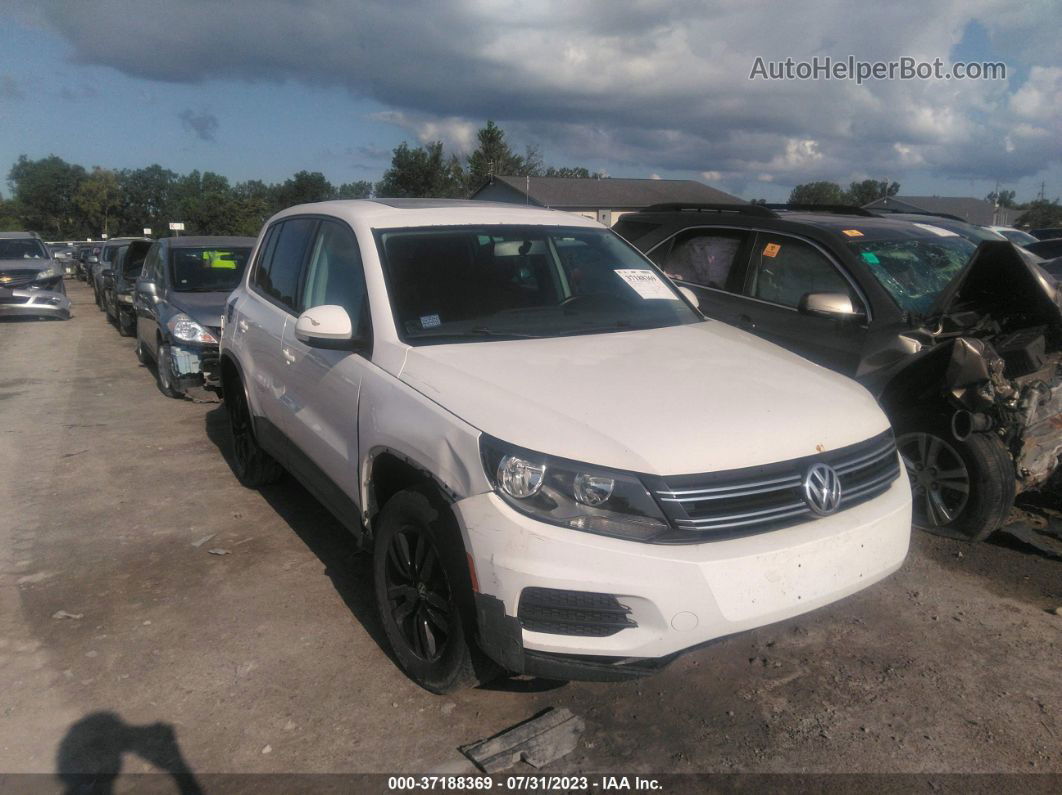 2013 Volkswagen Tiguan S W/sunroof White vin: WVGBV7AX4DW535684