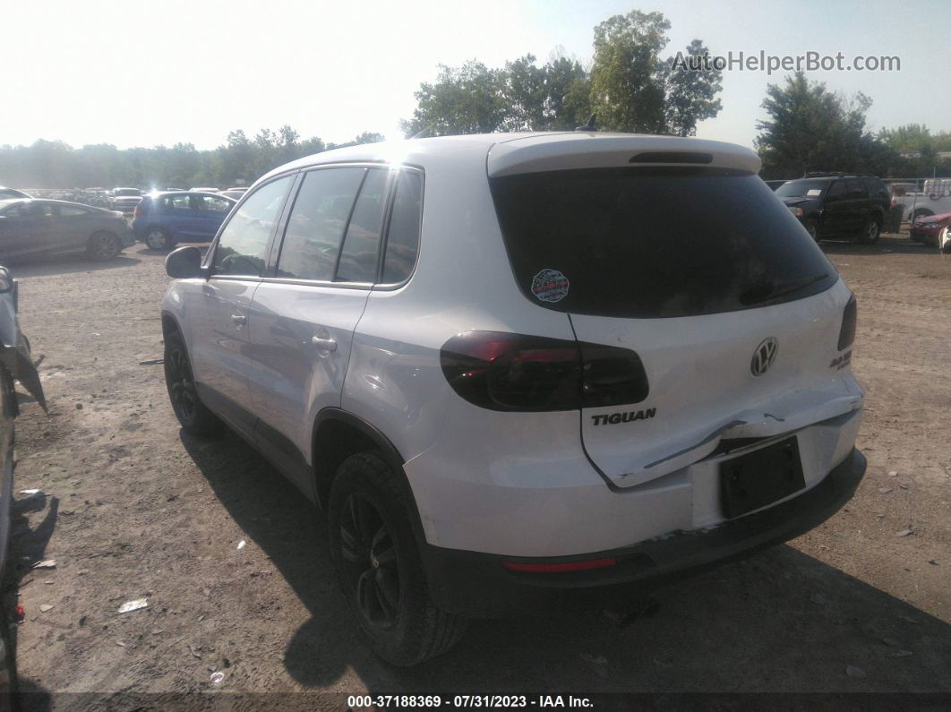 2013 Volkswagen Tiguan S W/sunroof White vin: WVGBV7AX4DW535684